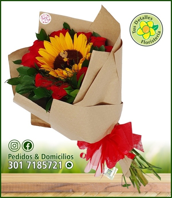 Ram. # 32 / 12 Rosas 1 Girasol / $80.000